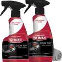 Weiman Glass Cooktop Cleaner & Polish For Daily Use on Ceramic, Induction Stove Top, Removes Grease & Oily Residue, Streak Free Shine, 12 oz, 2 Pack, Micro Fiber Buffing Towel