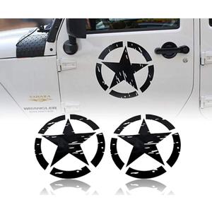 US Army Military Star Car Sticker Decals for Car/Truck/Ford F150/Jeep Wrangler - 2PCS(16.1 inches)