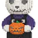 PIANTION Animal Halloween Pumpkin Skeleton Bear Micro Building Blocks Set(3500PCS XQ046) 12.6in High Series,Gifts Suitable for Adults