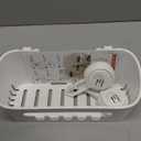 LEVERLOC Shower Caddy Suction Cup, Shower Organizer Removable Bathroom Shelf, Storage Suction Powerful Max Hold 22lbs Bathroom Caddy Waterproof Holder, White