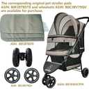 ROODO Escort 3 Wheel Dog Cat Pet Stroller for Small/Medium Dogs Cats Best Lightweight Foldable Portable Compact Jogger All Terrain Travel Pet Gear System Puppy Doggie Bunny Kitty Stroller(Grey)