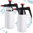 Reallnaive 2 Pcs 1000ml Multipurpose Hand Pump Spray with Adjustable Brass Nozzle, Pump Sprayer for Home, Garden and Car Detailing, Surface Prep, and More