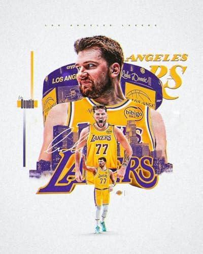 Basketball Superstar Luka Doncic Signed Poster For Kids Fans Room Bedroom Wall Decor-Sports Star Posters Canvas Art Print Picture For Teen Boy Birthday Gifts Pack of 2 Size: 12"L x 16"W