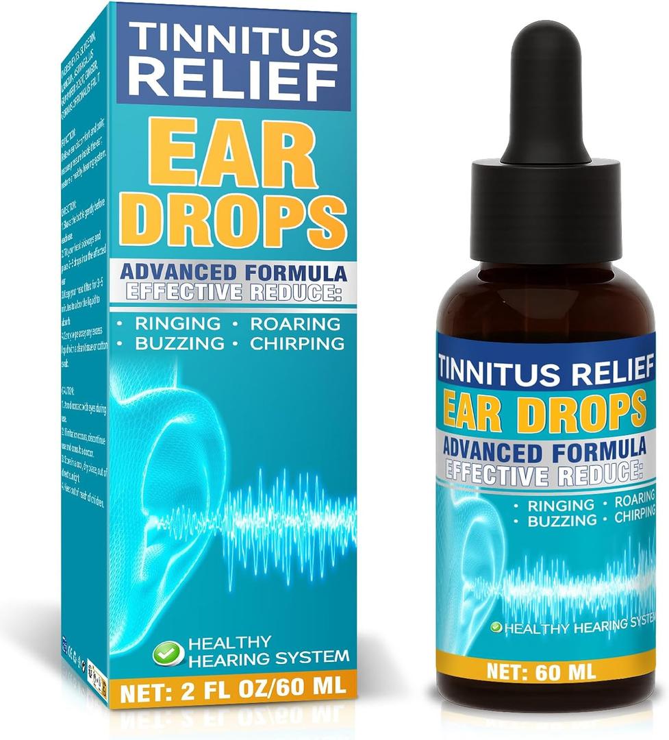 2 x Tinnitus Relief for Ringing Ears, Best Tinnitus Relief Drop, Tinnitus Ear Drops to Reduce Ear Noise and Improve Hearing for Men and Women,60ml