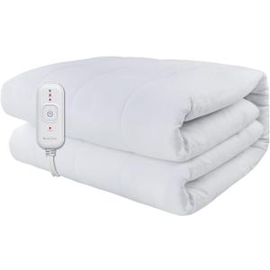 Comfytemp Heated Mattress Pad Mini Twin Size 31" x 55", Single Controller Quilted Electric Mattress Pads with 7- Layer Structure, 3 Heat Settings, 10H Auto-Off, Gifts for Grandma Mom Wife, Washable