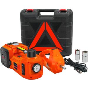 E-HEELP Electric Car Jack Kit 5Ton 12V Hydraulic Car Jack Lift (Lifting Range: 6.1~17.7 inch) with Electric Impact Wrench for SUV MPV Sedan Truck Change Tires Garage Repair