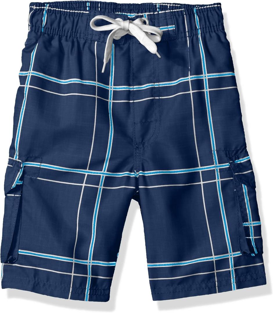 Kanu Surf Boys' Barracuda Quick Dry UPF 50+ Beach Swim Trunk (4T, Flex Navy)