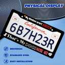 My Windows aren't Dirty That's My Dogs Nose Art License Plate Frame Funny License Plate Frames Personalise Stainless Steel Design Compatible with Standard License Plate Holder for USA and Canada