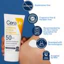CeraVe 100% Mineral Sunscreen SPF 50 with Zinc Oxide & Titanium Dioxide, Hyaluronic Acid & Ceramides, Oil Free & Non-Greasy, Hydrating Mineral Sunscreen For Body, 5 oz