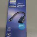 Philips USB C to DisplayPort Adapter, [8K UHD @ 60Hz 4K HD @ 144Hz] Type C USB C Adapter 32.4 Gbps Data Transfer Speed for MacBook Pro MacBook Air, iPad Pro, XPS 15/13, Spectre, Surface, SWL9753S/37