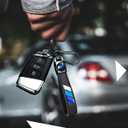 2 Pack Tri-Color License Plate Frames for 4runner Tacoma, Front Back License Plate Cover, Mountain License Plate Bracket Holder Rust-Proof for US CA Standard Car & 1Pcs Key Chain