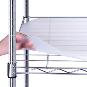 BRIAN & DANY Wire Shelf Liner 13.4" x 23.2", Heavy Duty Shelf Liners for Wire Shelving, Waterproof Protector Mats, Set of 5, Transparent