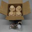 5 Inch Wooden Furniture Legs, Pack of 4 - Unfinished Solid Wood Bun Feet with 5/16" Hanger Bolts & T-Nuts for DIY Installation - Furniture Replacement & Riser for Sofa Cabinet Ottoman Dresser