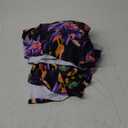 Fanuerg Women's Flowy Tankini Top Only Ruffle Sleeve Swim Bathing Suit Tops Modest Drawstring Swimsuit Top No Bottom (3X-Large, Purple Floral)