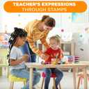 Teacher Stamps for Classroom Grading  8PCS Self-Inking Rectangular Teacher Stamp Colorful Stamps for Teachers with Motivational Messages Perfect Classroom Supplies & Gifts for Homeschool