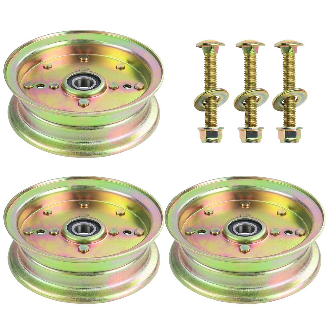 3 Pack 589766102 Husqvarna Idler Pulley Replaces 539132728 589766101 539112196 539103258 539103257 539128101 for Husqvarna 48" 54" Z246 RZ4623 RZ46I Z248F MZ54 MZ61 MZ6128 RZ4824F Tractors, A13 3x539132728