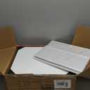 Furnulem White Tall Dresser for Bedroom,Vertical Storage Tower Unit and End Table with 6 Fabric Drawers, Nightstand Furniture with Drawer Organizer in Living Room, Closet, Entryway, Hallyway