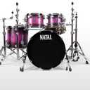 Natal KTW-UF22-PMN1 Caf Racer Series 4-Piece Shell Pack l UF 22 Configuration l Includes 10" x 8" tom, 12" x 9" Tom, 16" x 16" Floor Tom & 22" x 18" Bass Drum l Purple Satin Fade Finish