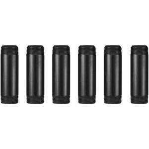 GeilSpace 1" 4" Pre-Cut Black Metal Pipe, Industrial Steel Fits Standard One Inch Black Threaded Pipes and Fittings - Vintage DIY Industrial Shelving (1" 4")