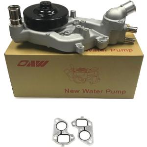 OAW G2150 Water Pump w/Thermostat for 6.0L 6.2L 7.0L V8 on 09-15 Cadillac CTS, 11-17 Chevrolet Caprice, 12-15 Camaro, 09-13 Corvette LSA LS3 LS7 (Will NOT Fit Camaro SS and Corvette ZR1)