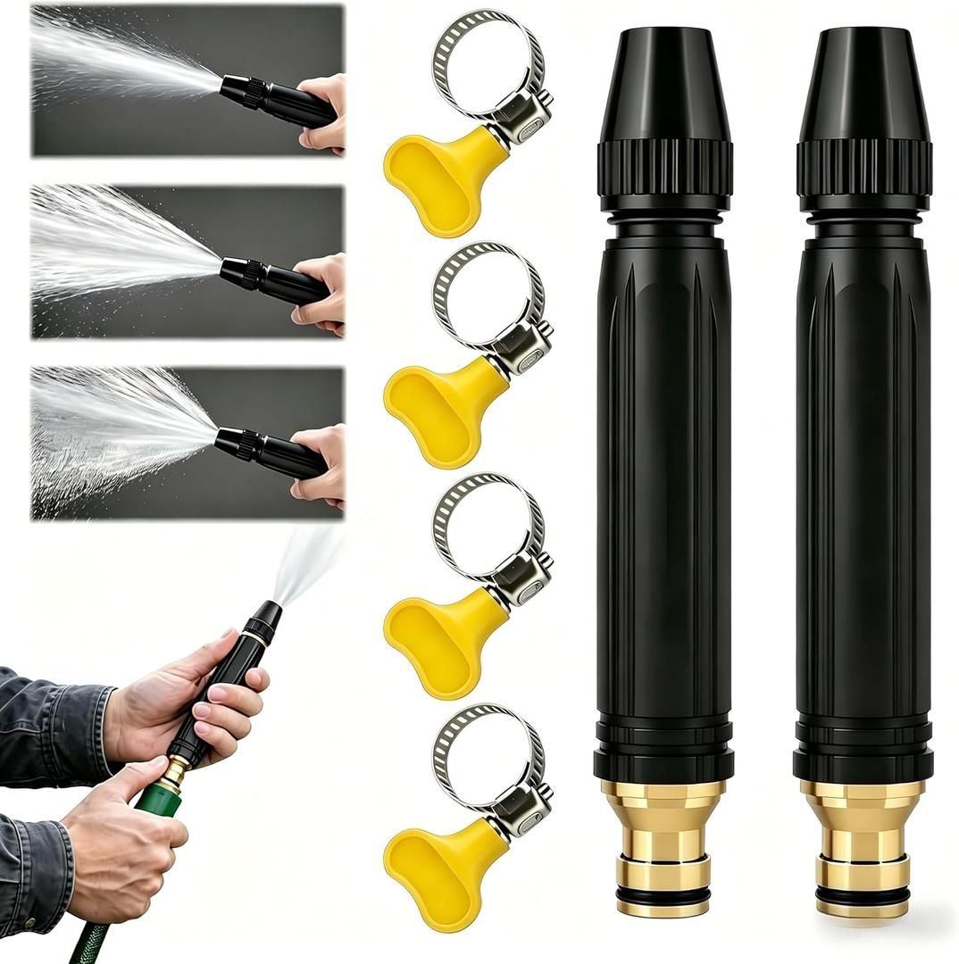 Home High-Pressure Car Washer Gun with Booster Nozzle,High Pressure Hose Nozzle,360 Adjustable Hose Nozzle,for Watering Plants and Vegetables, and Car Washing