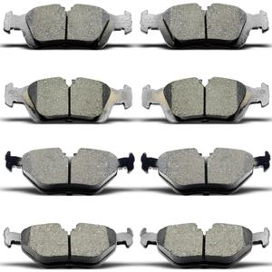 D763 D781 Front Rear Ceramic Brake Pads Set Fit For 1995-1999 BMW 318ti,For 2000 BMW 323Ci,For 1999-2000 323i,For 2001-2006 325Ci,For 2001-2005 325Xi,For 328Ci/Z4 (8 pcs)