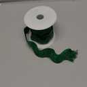 GORGECRAFT 1 Roll 1 inch(25mm) Glitter RIC Rac Trim Ribbon Metallic 5 Yards Rick Rack Wave Sewing Bending Fringe Trim Braided Woven Fabric for Sewing Flower Making Wedding Dress Lace Ribbon, Green