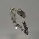 QCAA Keyed Chain Door Lock, Die Cast Construction, Satin Brushed Nickel, 1 Pack, Made in Taiwan