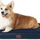 Bedsure Large Dog Bed for Crate  Comfy Flat Pet Beds with Removable Washable Cover, Orthopedic Egg Crate Foam Crate Mat, Suitable for Pet Up to 50 lbs