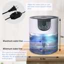 Water Air Purifier for Home, OfficeVariable Speed Air Washer HumidifierAir Purifier with Water, Freshener for Smoke and Pet OdorsEssential Oil Aroma Diffuser with 7 Color Night Light,1300ml