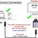USB-C Type C Female Source to Mini Displayport DP Sink HDTV Adapter 4K 60hz 1080p for Tablet & Phone & Laptop (Not Work for Mini-DP Host to Type-C Monitor)