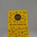 Air Fryer Magnetic Cheat Sheet Set - Air Fryer Accessories Cookbook - As Seen on the Today Show an Easy to Use AirFryer Time Chart Set - Strong Magnet Quick Reference Cooking Guide for Frying (Black)