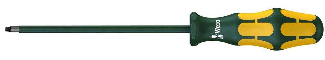 Wera 05004783001 Kraftform Plus VDE 168i Square Socket Insulated Screwdriver, #1 Head, 6" Blade Length