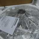 20'' Silver Crystal Fandelier Ceiling Fan with Light Remote, Modern Chandelier 6 Speed, DC Motor for Bedroom, Living Room, Girl Room