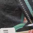 Rabbitgoo Dog Harness No Pull with 2 Leash Clips, Adjustable Soft Padded, Reflective Oxford No Choke Pet Vest with Easy Control Handle for Large Dogs, Black & Turquoise, L