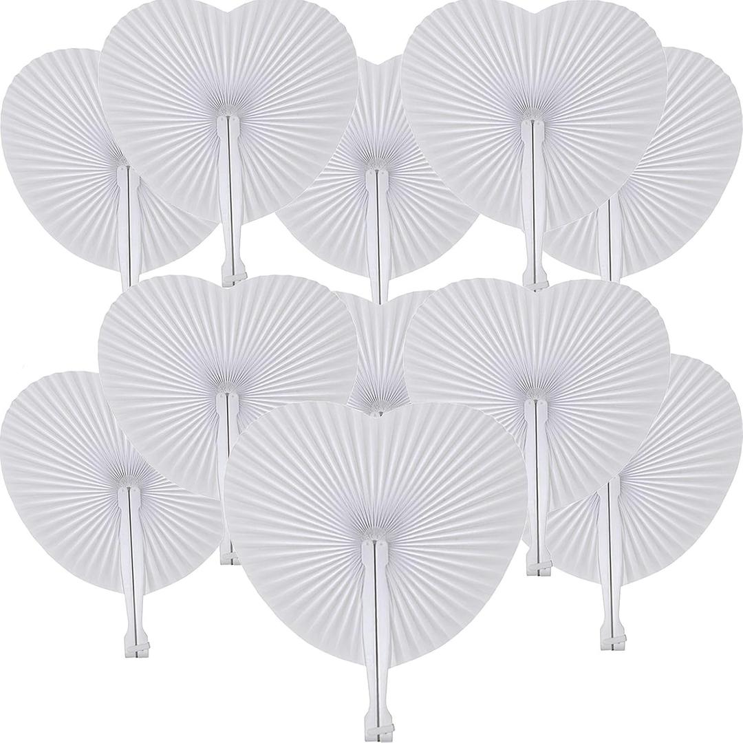 150 Packs Decorative Paper Folding Hand Fans Handheld,White Heart Wedding Foldable Fans Chinese and Japanese Fans Bulk for Bridal Guest Church Party Favors Dancing Birthday DIY 150 Packs Decorative Paper Folding Hand Fans Handheld,White Heart Wedding Foldable Fans Chinese and Japanese Fans Bulk for Bridal Guest Church Party Favors Dancing Birthday DIY