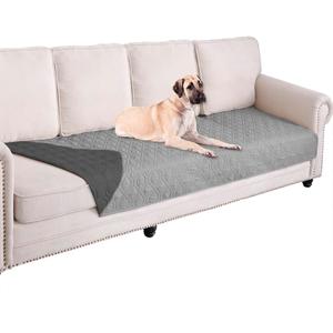 Ameritex Waterproof Dog Bed Cover Pet Blanket for Furniture Bed Couch Sofa Reversible (30x80 Inch (Pack of 1), Grey+dark Grey)
