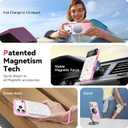 Stronger Magnetic & Shockproof for iPhone 17 Pro Case,Fit for MagSafe, with Screen Protector & Wrist Strap, Military-Grade Drop, Translucent Slim for iPhone 17 Pro Case, Chalk Pink