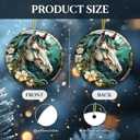 5 x Horse Ornament 2025  White Elephant Gift Ornament, Artistic Horse Lover Gift, Rustic Farmhouse Holiday Tree Decoration, Animal Art Floral, Country Home Dcor