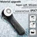 Vibrating and Rotating Face Scrubber, Waterproof Rechargeable Facial Cleansing Brush, 8 Modes Face Brush for Exfoliating and Massaging, for Removing BlackheadMatte Black