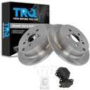 TRQ Rear Brake Pad and Rotor Set Ceramic Solid Rotors Compatible with 2003-2006 Pontiac Vibe 2000-2005 Toyota Celica 2005-2006 Corolla XRS 2003-2006 Matrix XRS