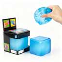 Relief High Density Ice Squeeze Ball, Ice Cube SqueezeToy,Adults Sensory Fidget for Stress Relief,Focus (Blue)