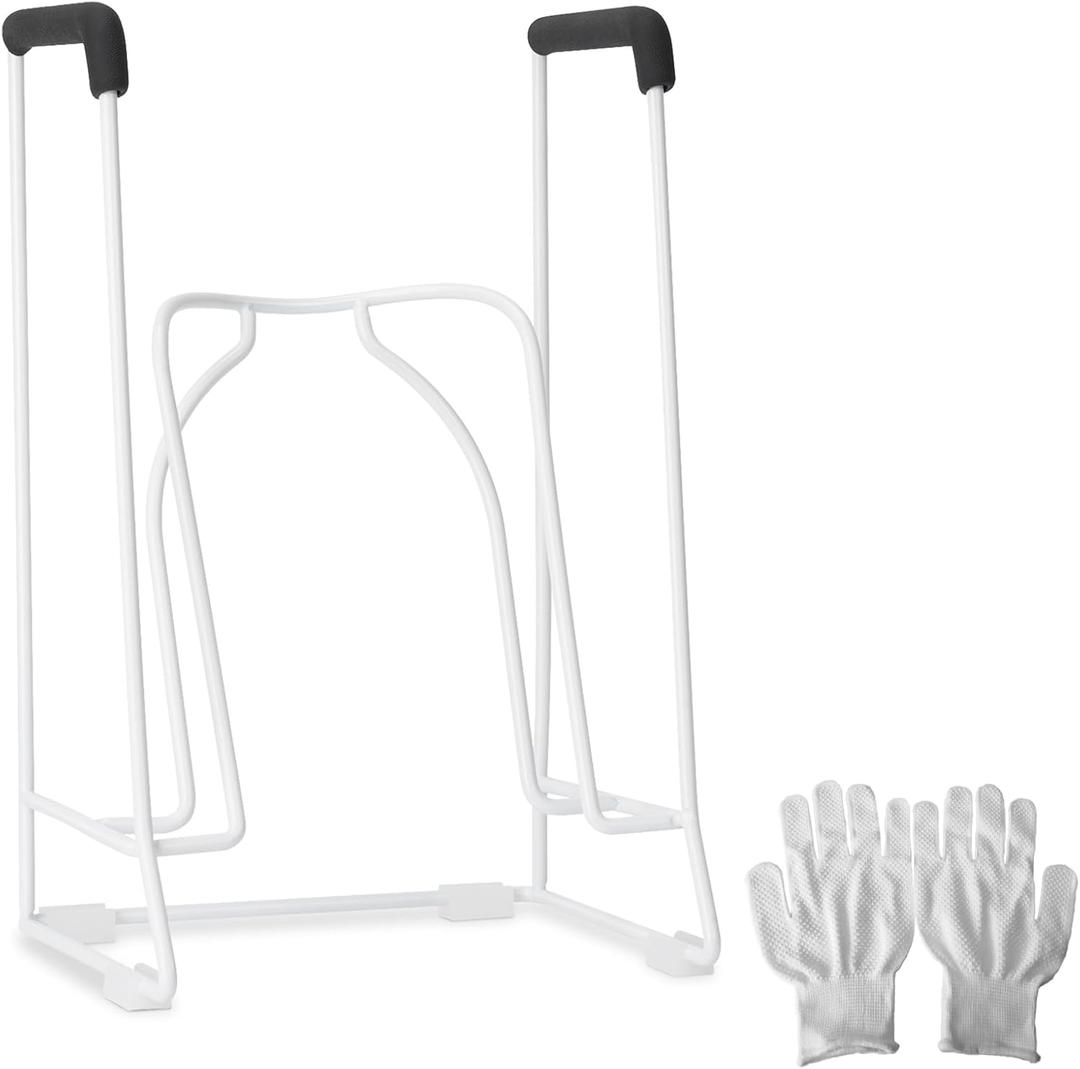 Zipcase Stocking Donner, Sock Aid Tool to Put on Compression Socks for Large Calves Less Than 18" in Circumference (Compatible for JOBST, SB SOX, CHARMKING, FITRELL, Bluemaple, COOLOVER) White