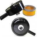 Compressor Air Intake Filter Metal Body 4" Dia - 3/4" & 1/2" MPT with Paper Cartridge (1/2" MPT)