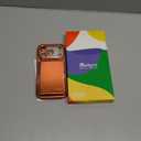 Meifigno Designed for iPhone 17 Pro Max Case Wallet (3-4 Cards & Cash), Built-in Mirror & Kickstand, Surround Raised Lens Protection, for 17 Pro Max Case with Card Holder for Women (6.9"), Orange