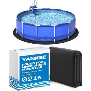 Yankee Pool Liner Pad, 21 Ft Round Puncture Proof Pool Mat, Above Ground Pool Liner Protector Against Tearing, Grass, Under Pool Pad to Prolong Swimming Pool Liner Life