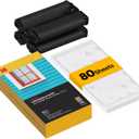 KODAK Dock Plus & Dock Photo Printer Cartridge PHC-80 Cartridge Refill & Photo Paper- 80 Pack