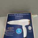 Conair Double Ceramic Hair Dryer with Diffuser | Blow Dryer with Ionic Conditioning | Includes Diffuser and Concentrator |  White