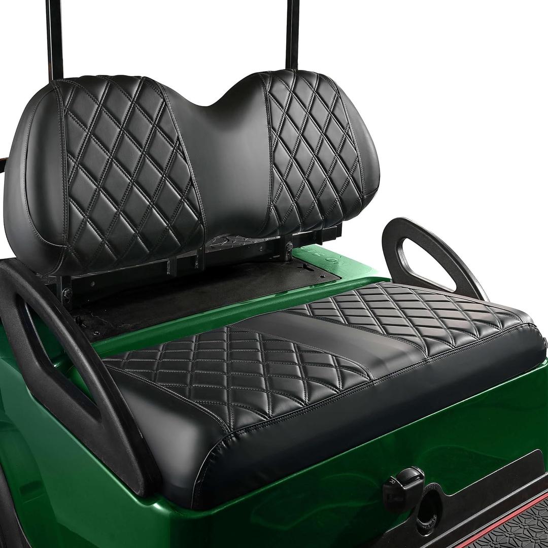 NOKINS P Diamond Seat Cover for Golf Cart Club Car Precedent Original Regular Cushion, No Stapler Required, Golf Cart Vinyl Replacement Front Seat Cover Black Stitching NOKINS P Diamond Seat Cover for Golf Cart Club Car Precedent Original Regular Cushion, No Stapler Required, Golf Cart Vinyl Replacement Front Seat Cover Black Stitching