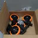 MSH&HCE 5 Inch Heavy Duty Locking Caster Wheels - 2600LBS Capacity PU Industrial Casters for Workbench, Machinery & Warehouse Carts